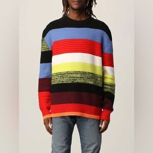 Diesel K-Garland Striped Loose Fit Woollen Pullover